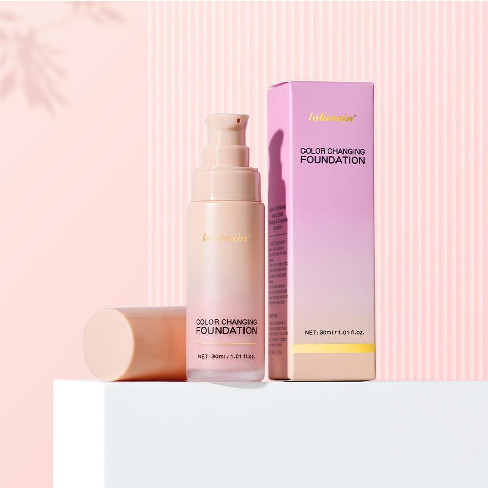 LakerainLight and Thin Color-changing Foundation,photosensitive Color Adjustment, Concealing Blemishes,long-lasting Makeup, Nourishing the Skin
