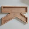 Bamboo Wood Letter Tray for Parties and Celebrations: Dessert, Deli, Fruit, or Dinner Plate