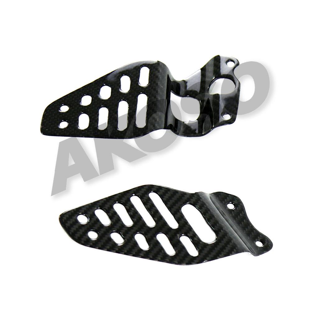 Yamaha R6 Carbon Fiber Foot Peg Covers for 2017+ Models - Motorcycle Accessories