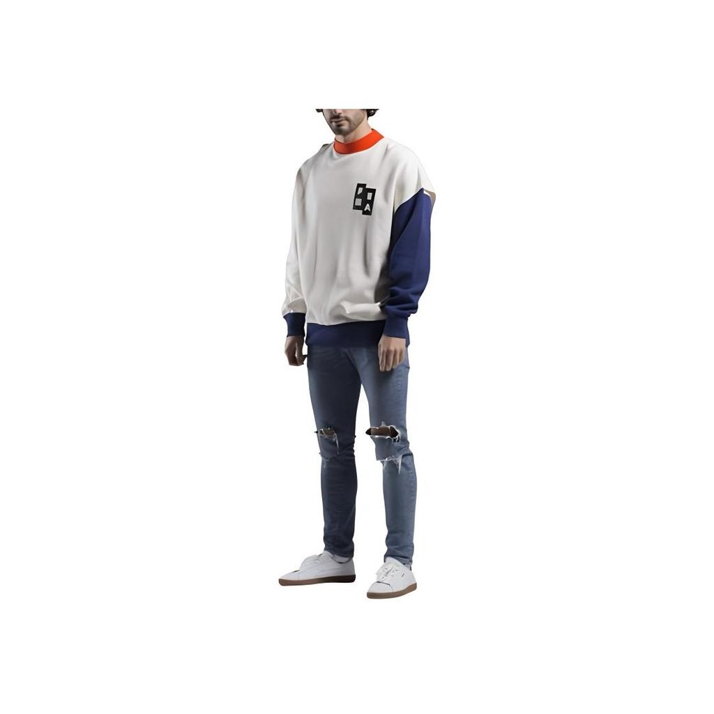 Puma X Ader Error Casual Color Block Crewneck Sweatshirt Men Sweatshirt White 576952-11