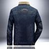 Winter Men's Denim Jacket Thickened Loose Plus Size Windproof and Warm Coat