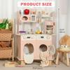 Wooden Play Kitchen Set Pretend Play For Kids With Lifelike Accessories Toddlers Kitchen Playset With Dishwasher For Young Boys Girls