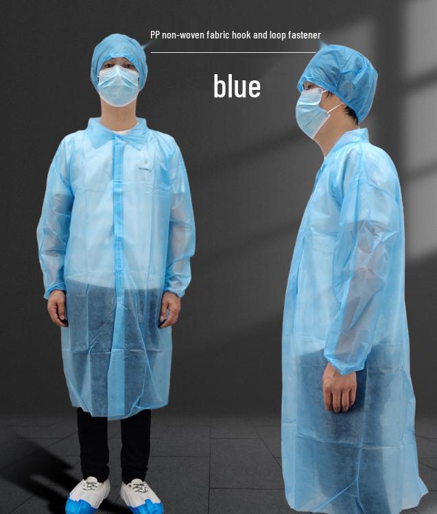 Einweg Vliesmantel für Labor & Küche - Staubdicht, Verdickt Weiß