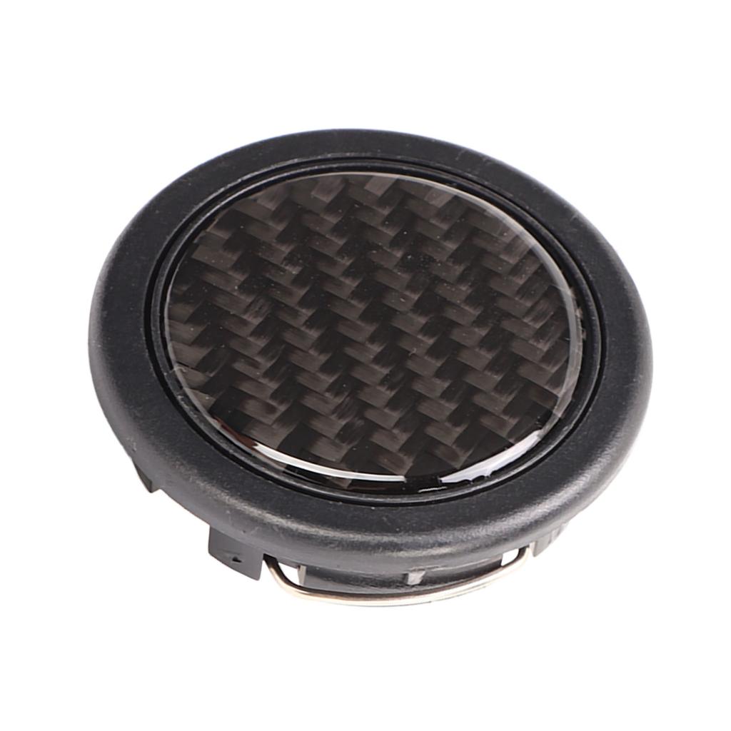 Steering Wheel Horn Button 50mm Diameter Carbon Fiber Universal for 6 Bolts Steering Wheel