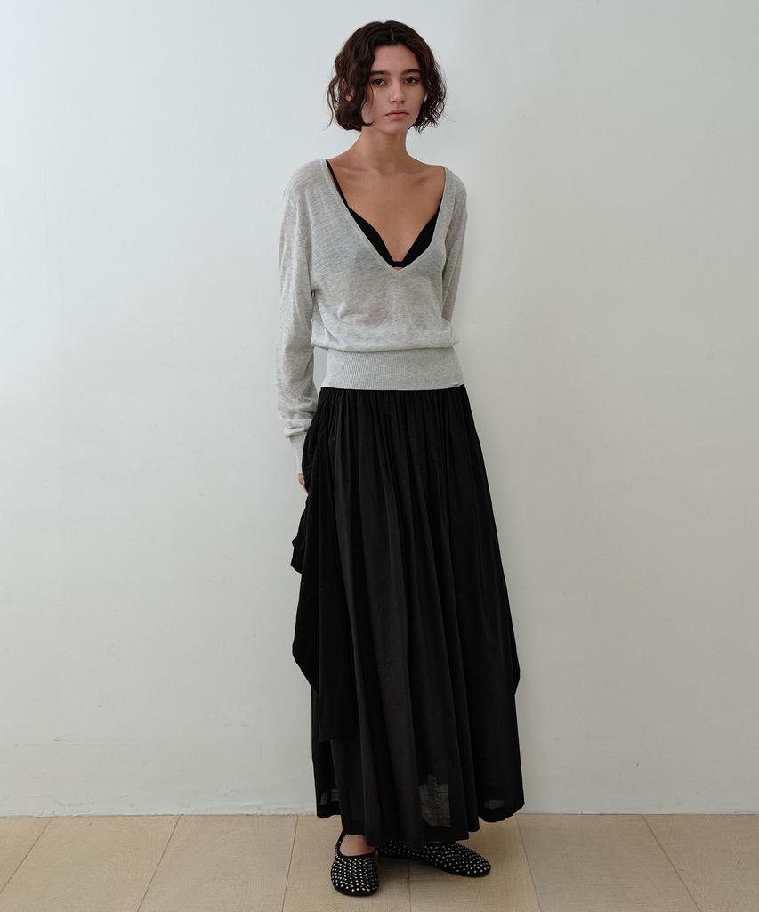 Simeteuligpeosenteu Multi-Way Long Skirt / Black