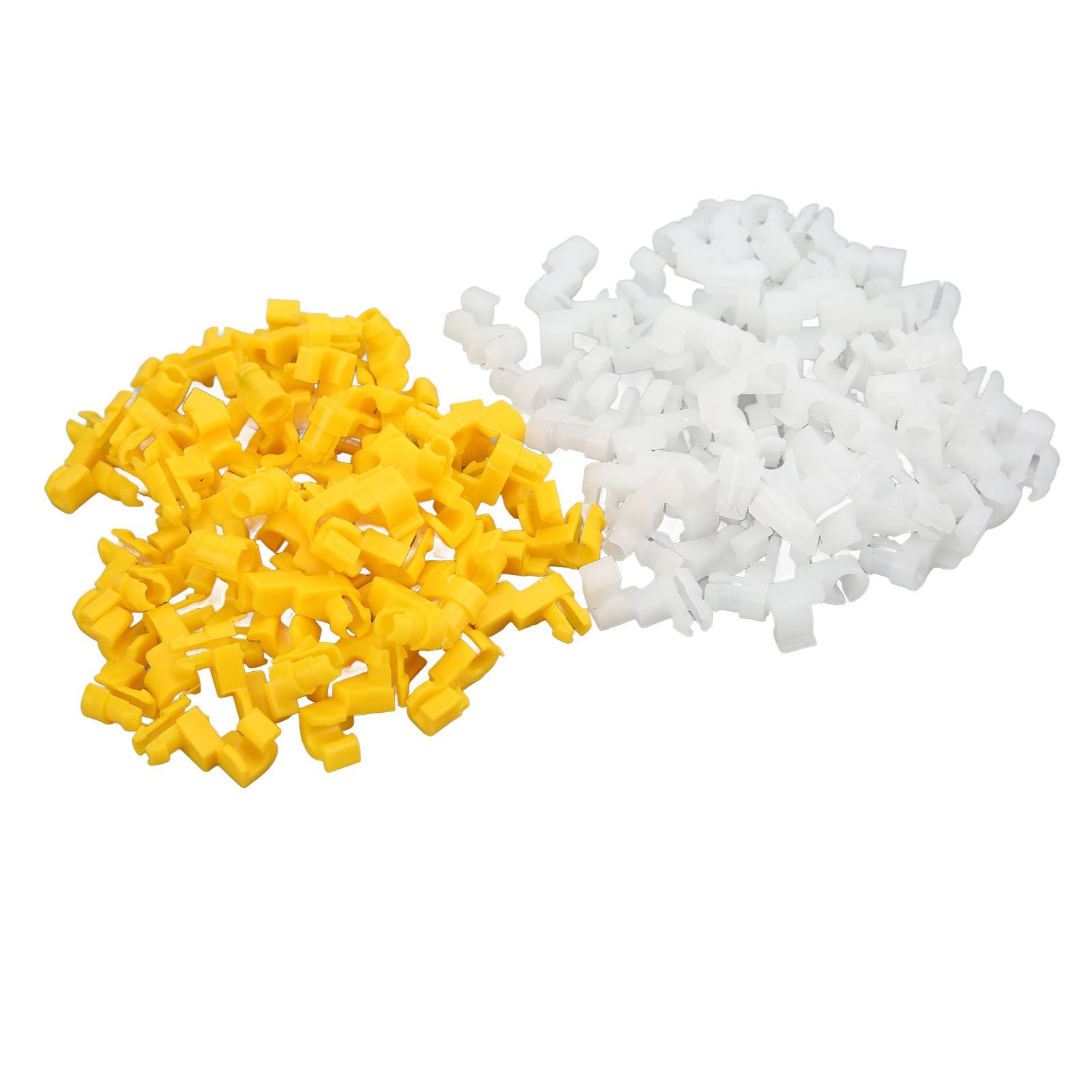 

100pcs Door Lock Rod Clip 69293‑12030 Left Right Yellow White Replacement for Camry Celica Corolla