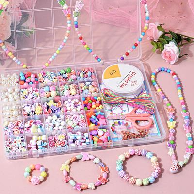 DIY Beading Kit for Kids: Stringing Beads, Letter Beads, Bracelet & Necklace Jewelry Accessories