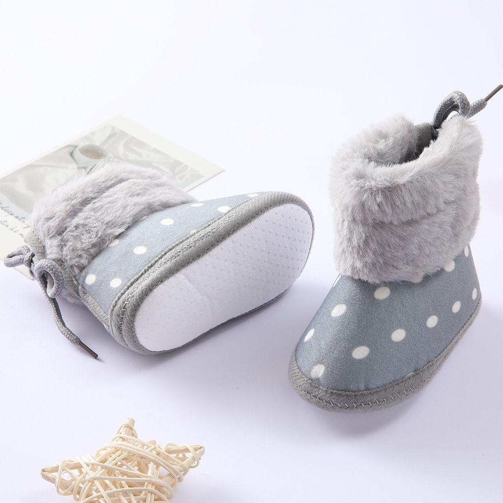 Toddler Cozy Fleece Soft Sole Non-Skid Boots First Walking Shoes Baby Snow Boots Infant Shoes