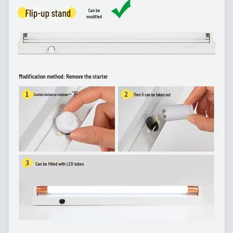 T8 LED Tube Light Strip Set: 1.2m Super Bright Daylight Tube with Bracket