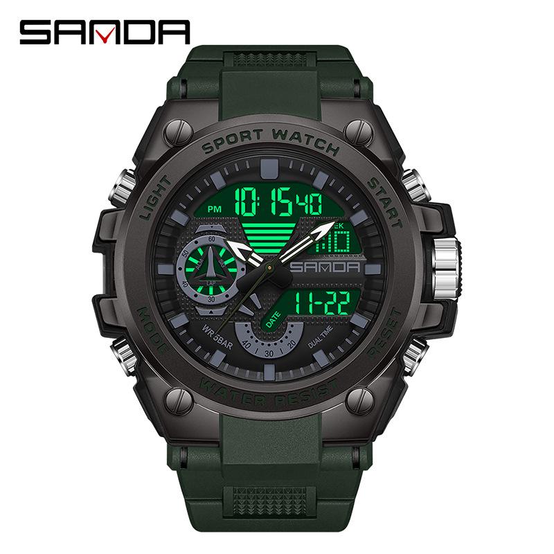 Sanda 6008 Multifunctional Men's Waterproof Sport Quartz Watch