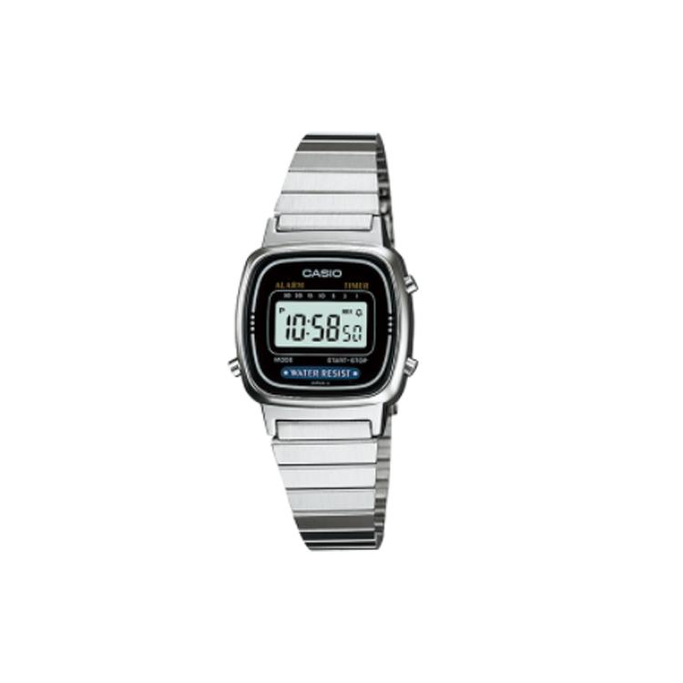 CASIO Women s YOUTH Black Watch LA670WD-1 LA670WD-1 Silver Watch Case