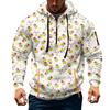 Men's Christmas Print Hooded Half-Zip Casual Sports Sweatshirt