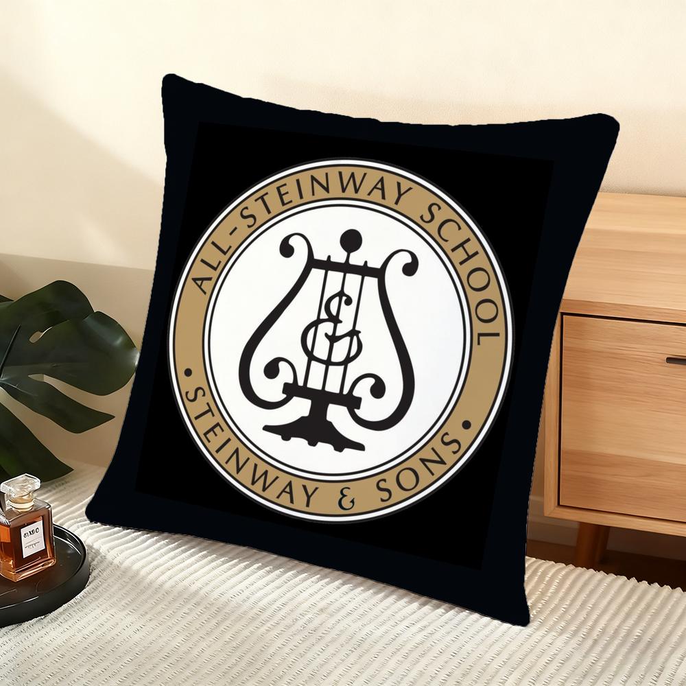 S-Steinway & Sons Cushion Cover Soft Short Plush Pillow Cover Smooth Cozy Texture Aesthetic Cushion Case Home Decor