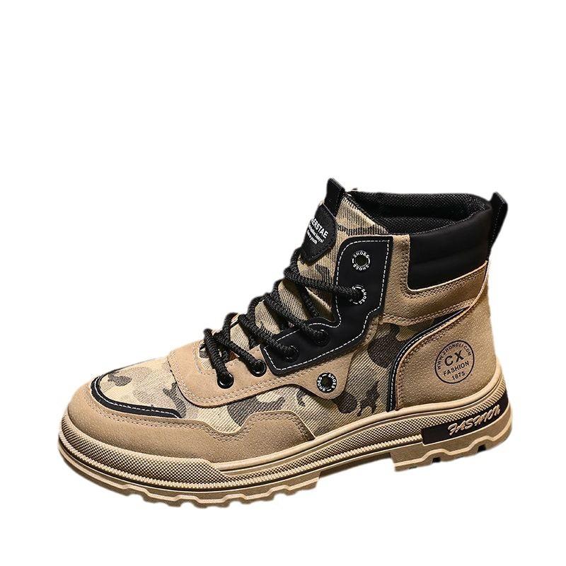 Men's High Top Large Size 46 Sports Martin Boots Extra Large Size Outdoor Tooling Boots Fashion Camouflage Spring and Autumn Men's Boots