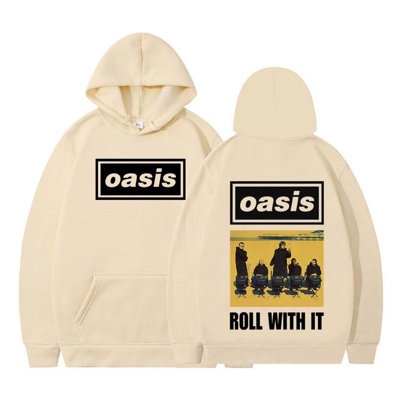 OASIS Live 25 Tour Vintage Hoodies Men Fashion Hip-hop  Oversized Tracksuit Gothic Punk High Quality Pullover Streetwear