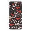 For Samsung Galaxy A16 5G/4G Case Big Bow Cherry Pattern Printing Straight Edge TPU Phone Back Cover