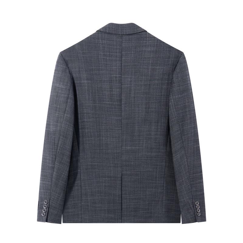 Seven Men's Pure Wool Textured Jacquard Business Blazer