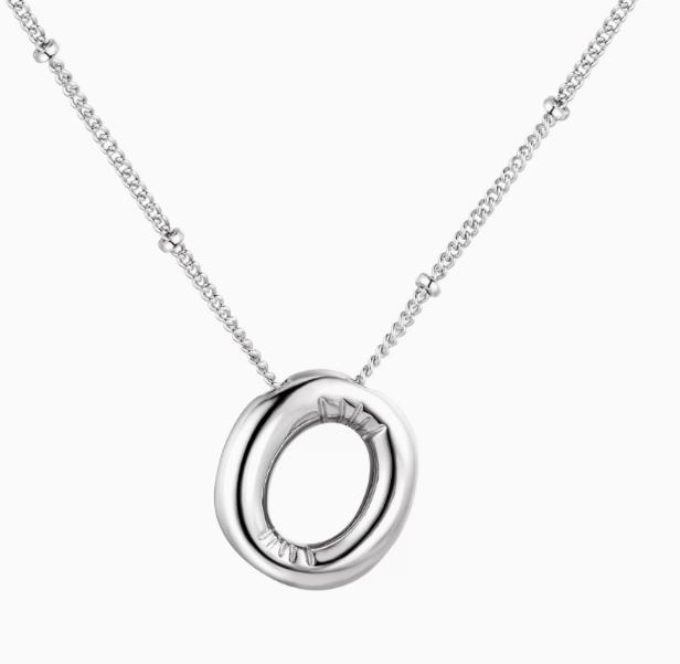 LT-12056 Stainless Steel 18K Gold Balloon Letter Necklace Silver Bubbles 26 English Alphabet Pendants Jewelry