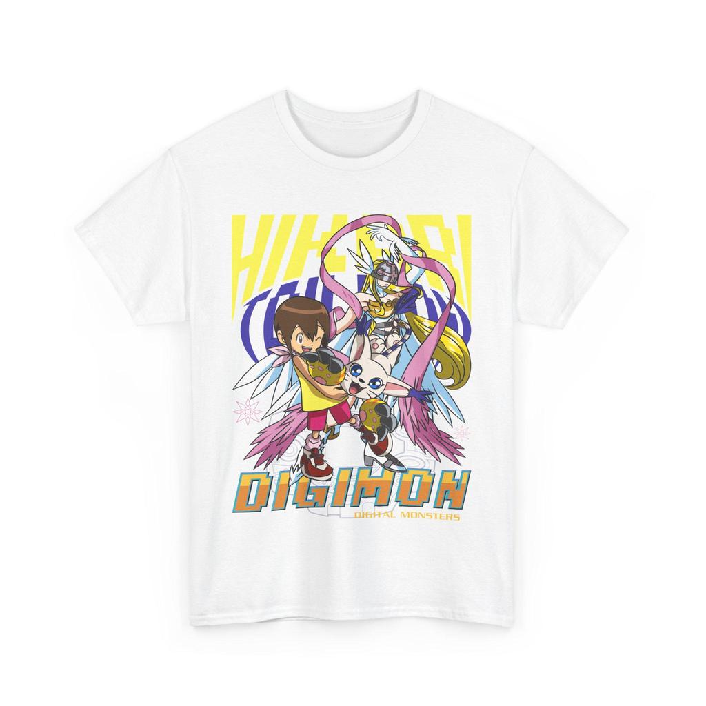T-shirt Anime Digimon Adventure Omnimon e Guilmon Uomo e Donna Estate Cotone Ampio Moda Casual Manica Corta Top
