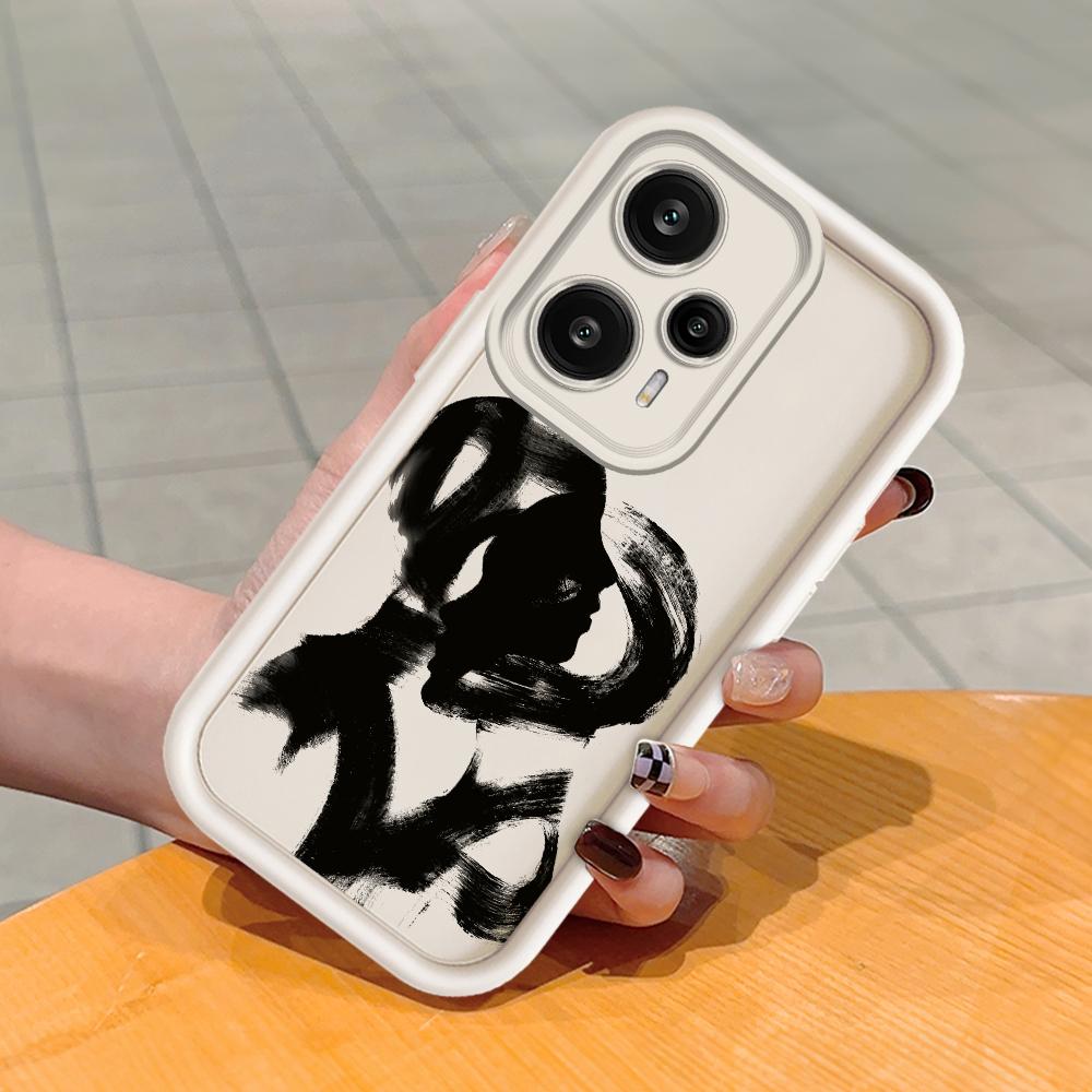 Weiches Silikon-Telefongehäuse mit quadratischem Leiterdruckmuster, vollständige Abdeckung, Kamera, stoßfestes Schutzgummigehäuse für Xiaomi Redmi