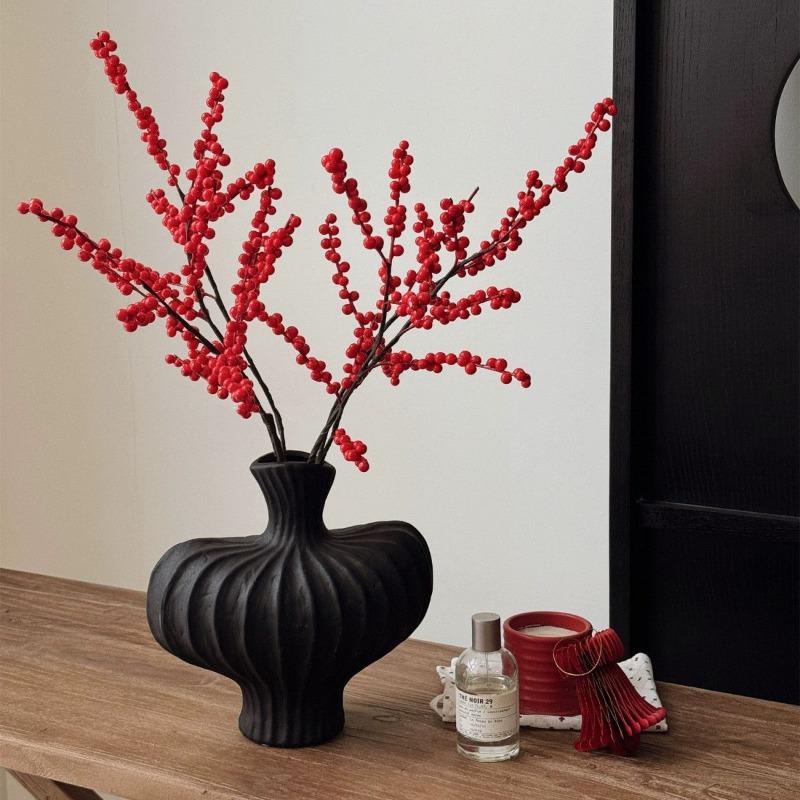 1Pc Water Cultivation Imitation Ceramic Plastic Vase Home Living Room Plastic Chic Vase, Modern Minimalist Desktop Decor