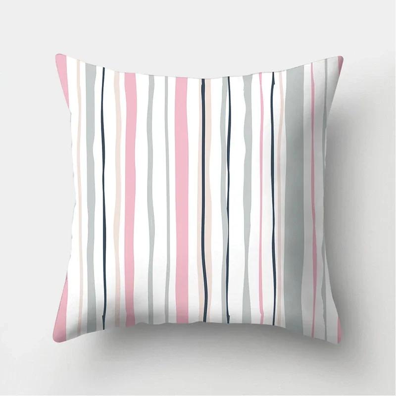 Pink Flamingo Flower Print Decorative Cushions Pillowcase Polyester Cushion Cover Throw Sofa Decoration Pillowcover