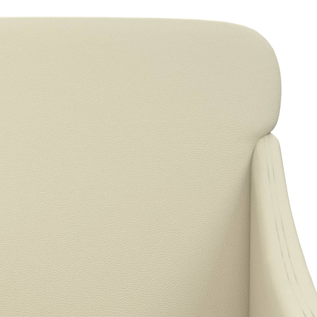 Cream Armchair 63 x 76 x 80 cm Artificial Leather