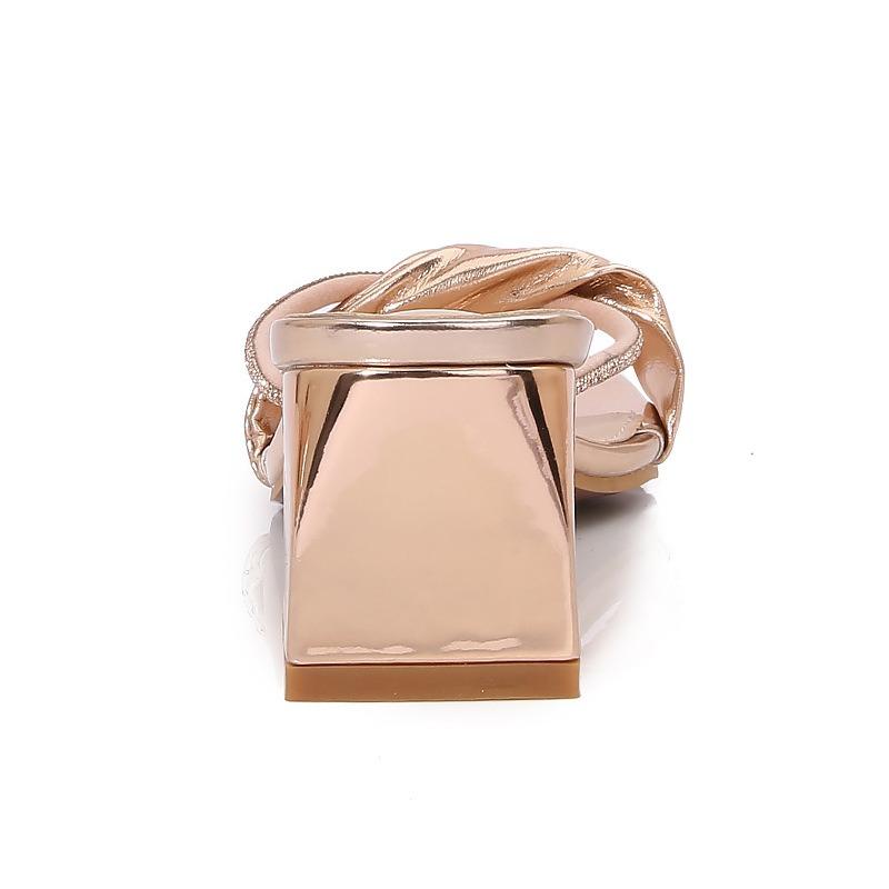 Ladies Shoes New Fashion Rhinestone Slippers Platform High-heeled Women's Shoe