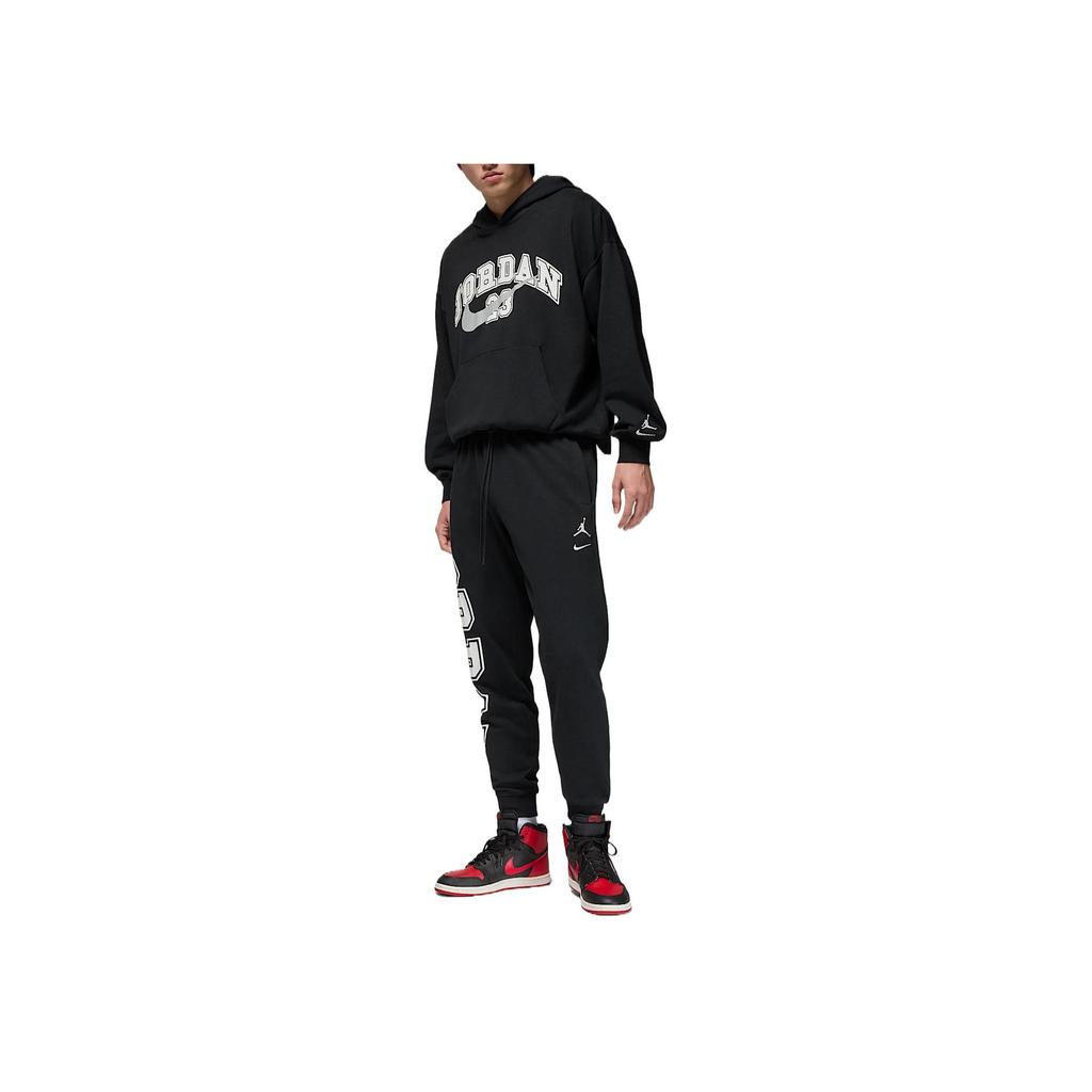 Jordan MVP SS25 Comfortable Fashion Letter Trendy Solid Color Versatile Casual Pants Men Pants Black IB7887-010