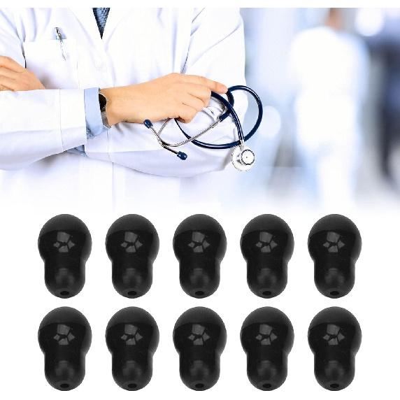 10pcs Stethoscope Ear Tips Universal Replacement 2.5mm Silicone Stethoscope Earplugs for 5mm Ear Hooks