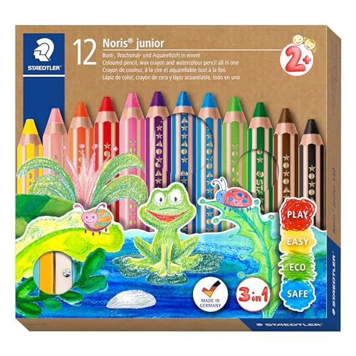 Staedtler Colored Pencils, 12 Colors, Norris Junior Watercolor Pencils 140 C12