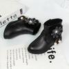 Mädchen Stiefel Kleinkind Kinder Baby Prinzessin Perle Floral Leder Schuhe Winter Booties