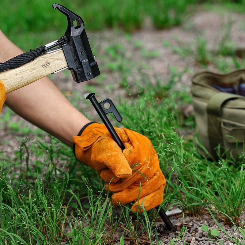 Steel Tent & Tarp Pegs: Thickened, Windproof, Long Camping Peg Set for Outdoor Use