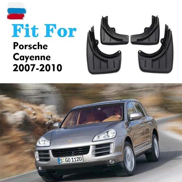 2007 2008 2009 2010 Guardabarros delantero trasero 4 piezas para Porsche Cayenne Guardabarros Guardabarros Protector contra salpicaduras Guardabarros Accesorios para coche