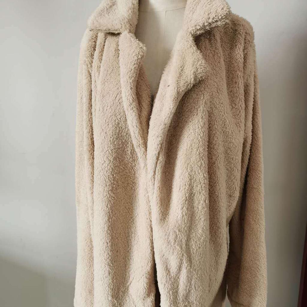 Casual Fashion Warm Jacket Female Fur Coat Classic Solid Color Coat Ladies Winter Plush Coat