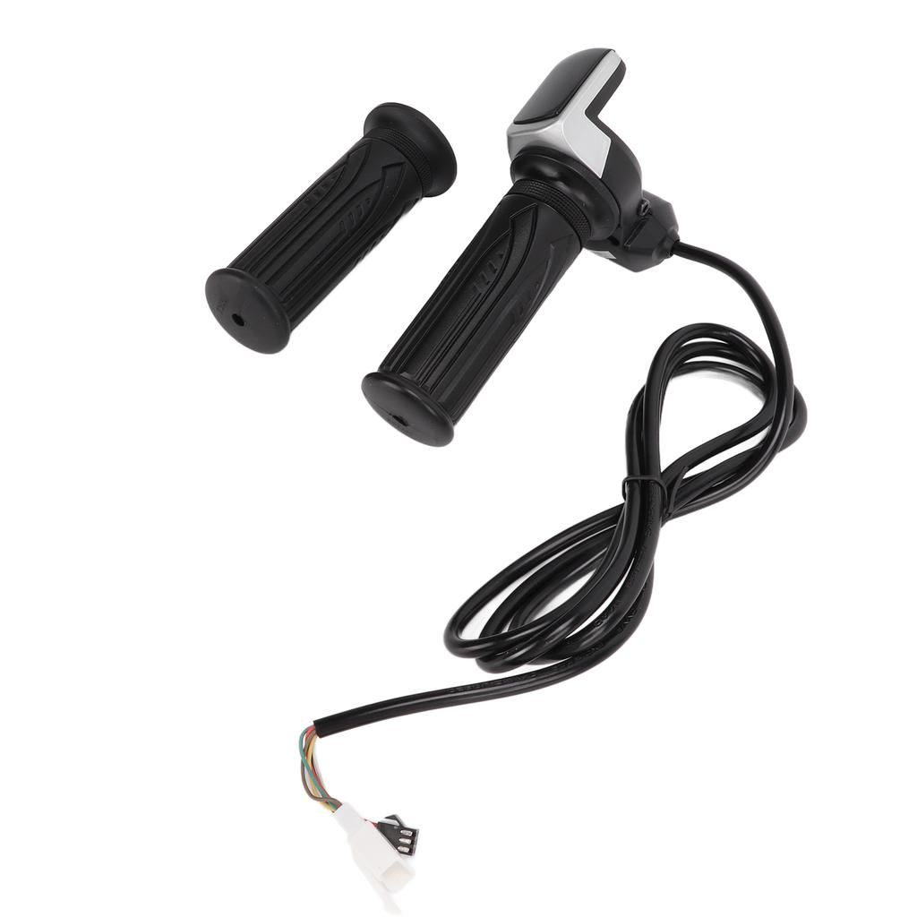 LED Display Electric Bike Throttle Grip Handlebar with Battery Indicator Power Switch Key24V