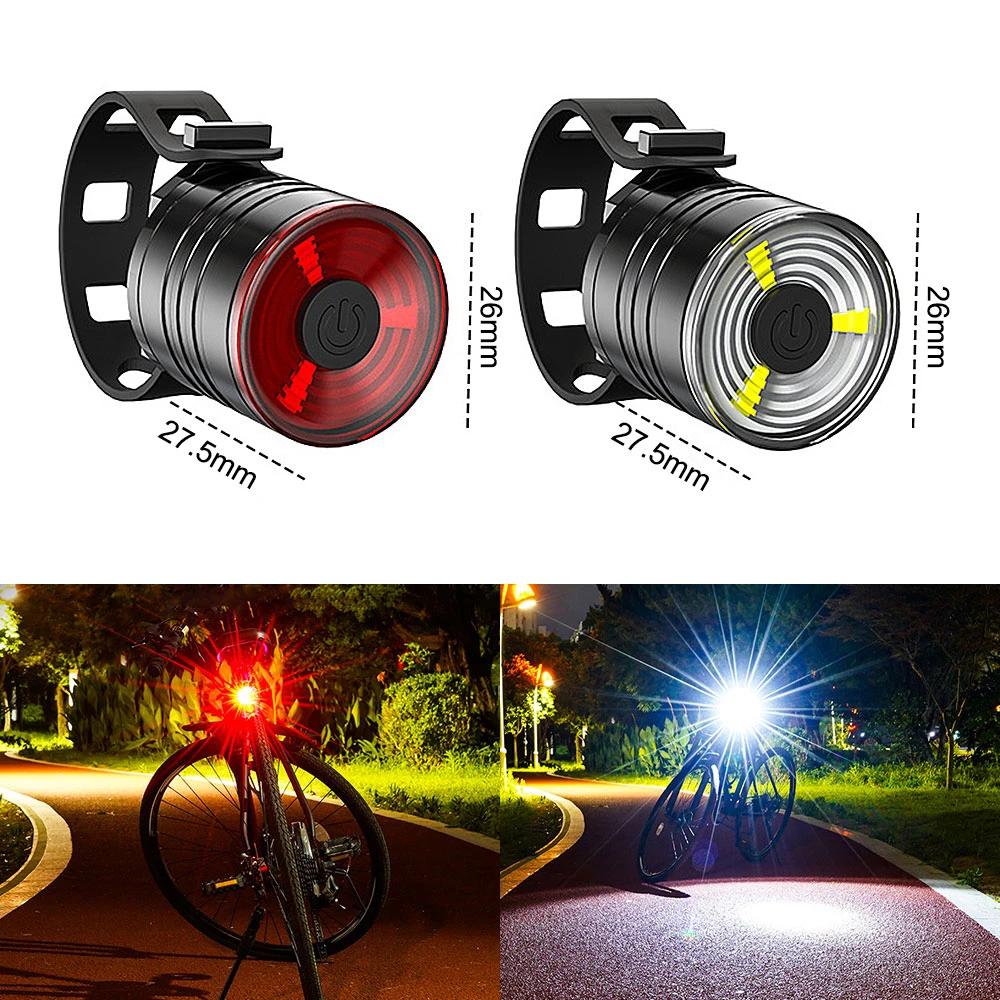 Bicycle Light Seatpost Taillight Helmet Night Riding Warning Lamp MTB Bike LED Headlight Rear Light Lantern Bicycle Accessories