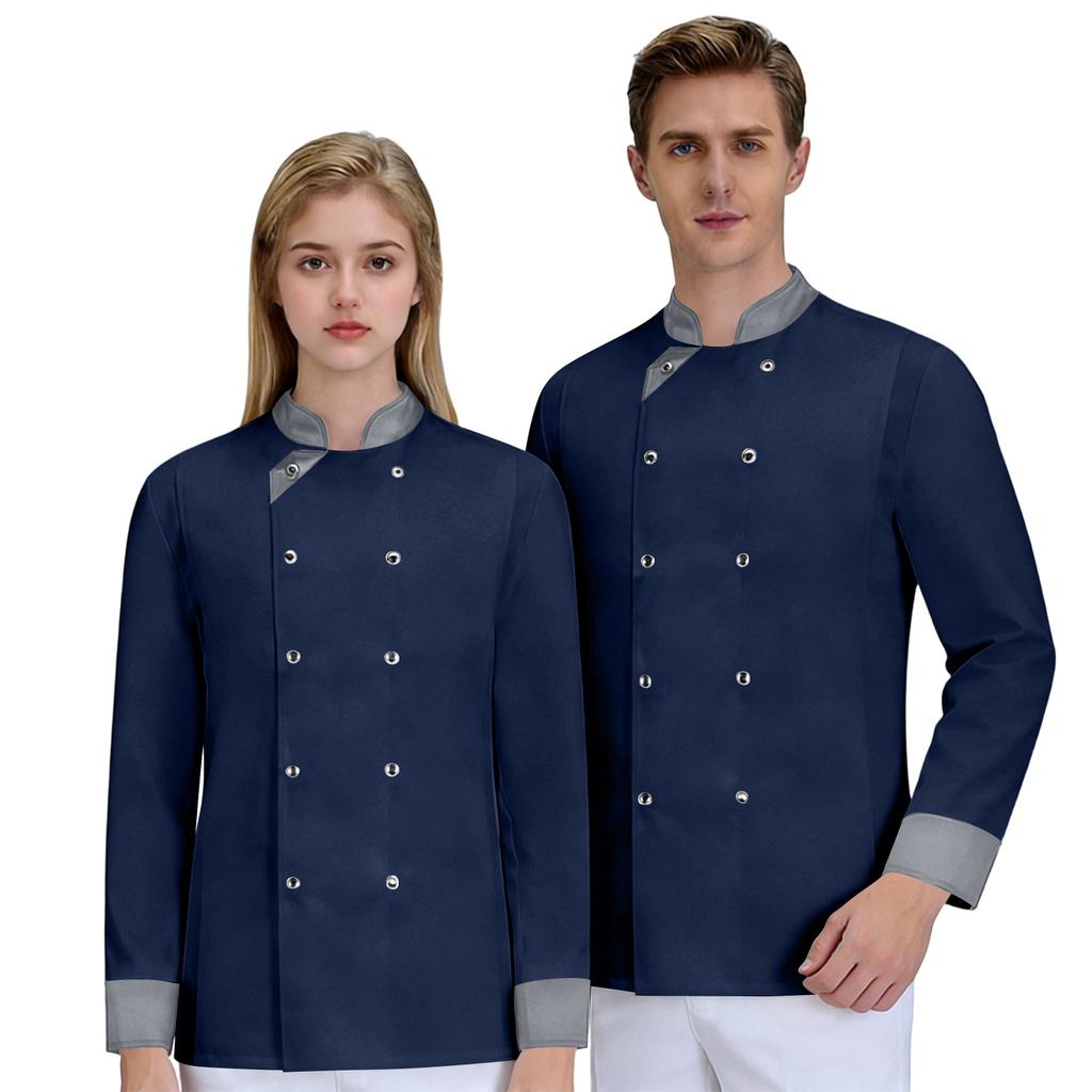 Unisex Cardigan -Button Long-Sleeved Chef Uniform