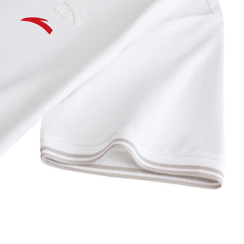 Anta Men's Contrast Color Breathable Short-Sleeve Polo Shirt