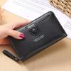 Korean Style Women's Long Zipper Wallet Wristlet Clutch - Large Capacity Card Holder
