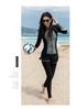 Plus Size Women's Jellyfish Pattern Two-Piece Wetsuit with Zipper: Long Sleeve Surfing Suit for Snorkeling, Hot Springs, and Beach Swimming