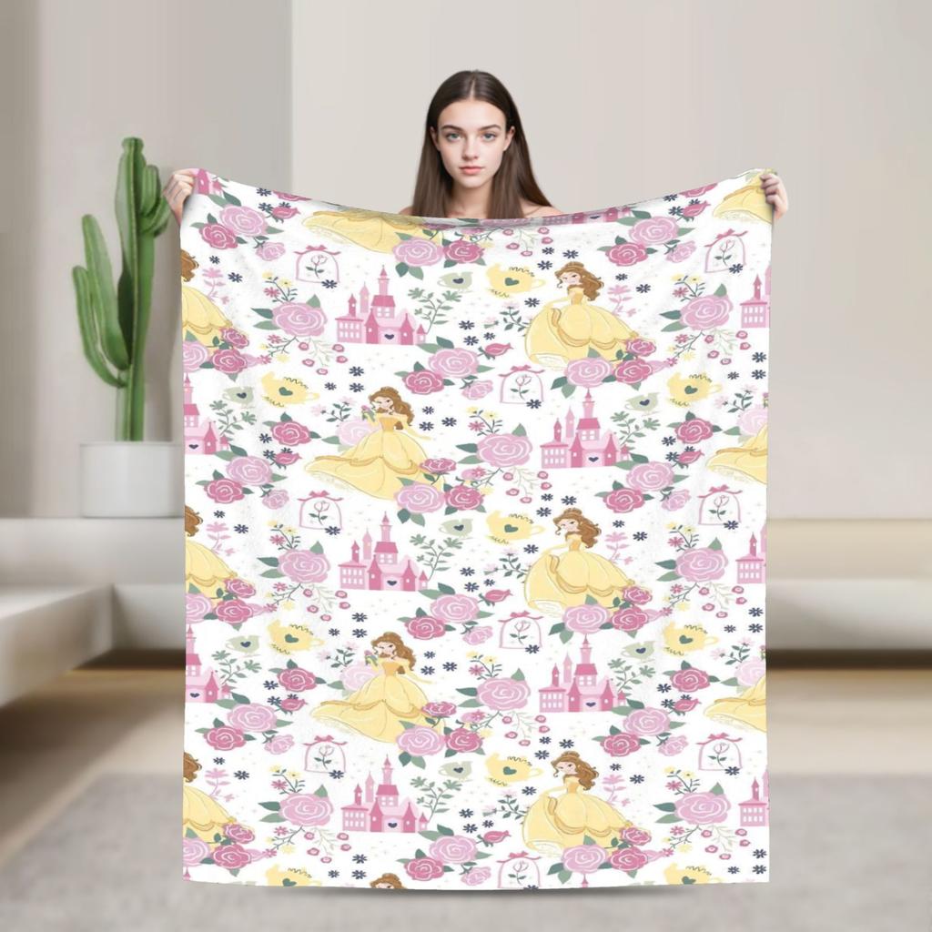 Belle La Bella e la Bestia Coperta Qualità Calda Morbida Plaid Inverno Studenti Decorazioni per la Casa Novità Copriletto