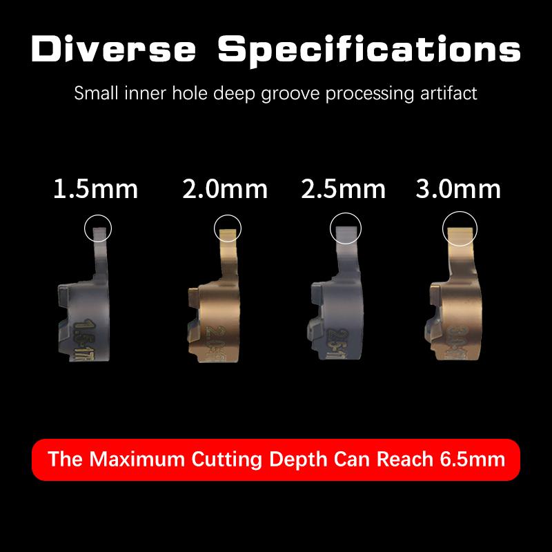 Small Grooving Cutter Bar Internal Holder MG-H12 H16 H20 Small Hole Deep Hole Comma Inserts MB-05R 07R 09R 11R Turning Tool CNC
