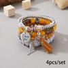 Bohemian Multi-Layer Wooden Beaded Elastic Bracelet