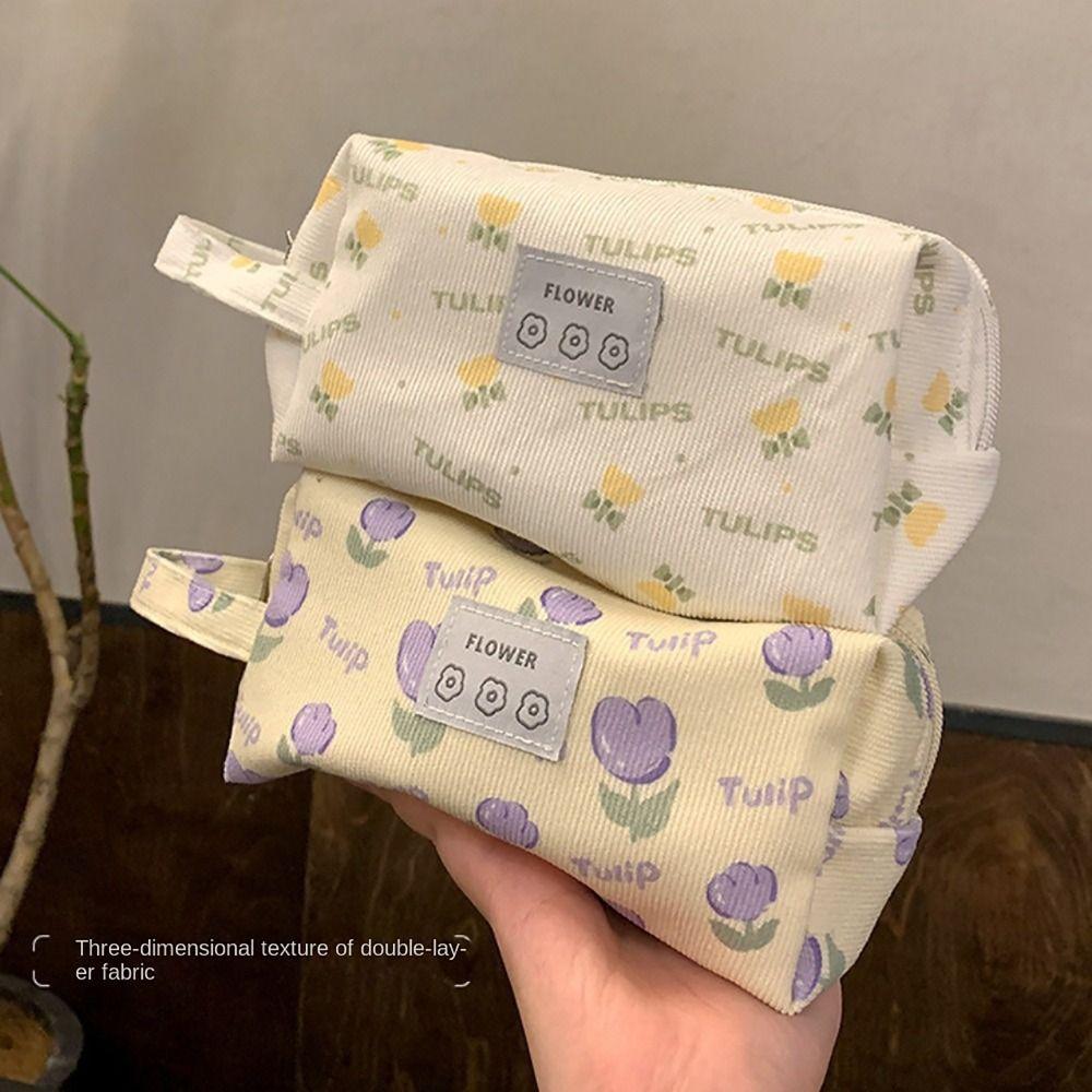 Multi-functional Pen Bag INS Style Toiletry Bag Stationery Storage Pouch Office School Supplies