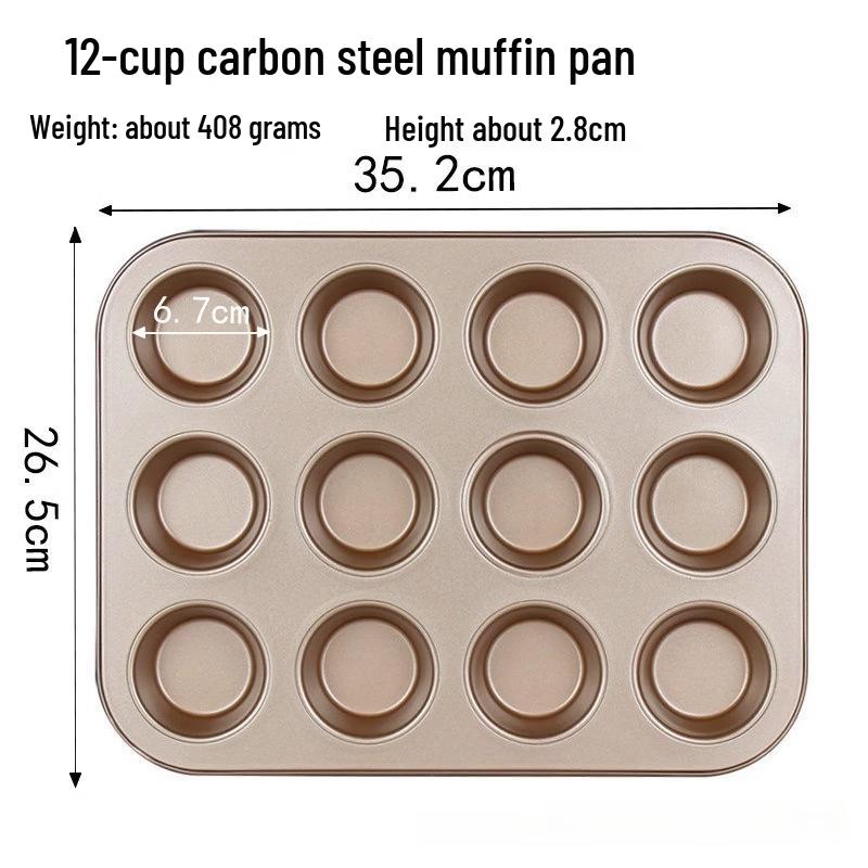 Handun 12-Cavity Mini Cake Baking Pan