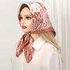 Luxus Design 70*70cm Pferdedruck Seiden-Quadrat-Schal Damen Weiches Satin-Haarband Halstuch Büro-Hijab Stirnband Foulard Geschenk