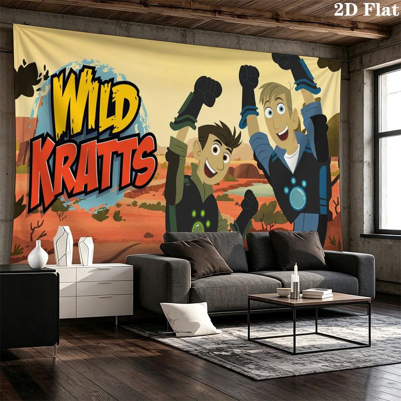 Wild Kratts Pattern Home Decor Tapestry, Wall Hanging, Decorative RV Wall Cloth.MGT0918340