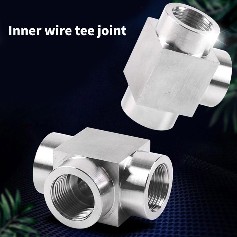 Industrial T Type Stainless Steel Tees Fitting High Pressures Corrosion Resistant for Plumbing Irrigation Daily Use