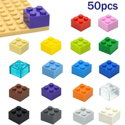 Non-Toxic Bricks 2X2 Dots Thick Figures Diy Building Blocks Size 2*2 Dots Compatible With 3003 Educational Creative Toy For Children